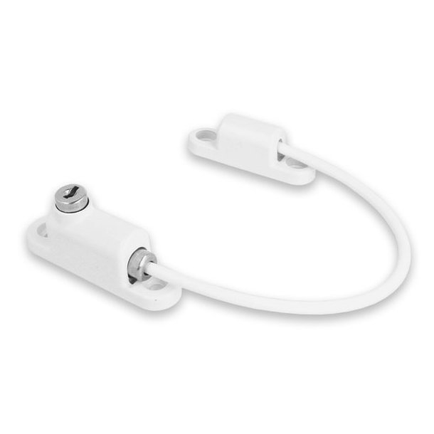 Vinduessikring V8+ med Kabel og N�gle - Hvid