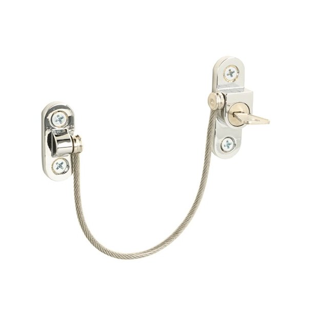 Vinduessikring V1 med Kabel og Ngle - Forkromet