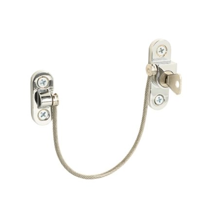 Vinduessikring V1 med Kabel og N�gle - Forkromet