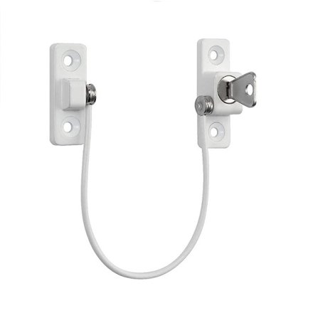 Vinduessikring V3 med Kabel og N�gle - Hvid