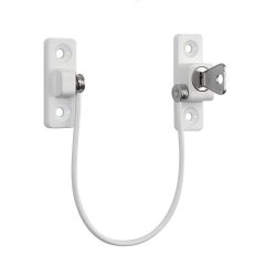 Vinduessikring V3 med Kabel og N�gle - Hvid