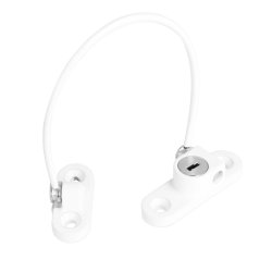 Vinduessikring V1 med Kabel og Ngle - Hvid