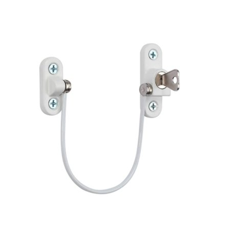 Vinduessikring V1 med Kabel og N�gle - Hvid