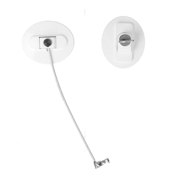 Vindue & Skabssikring V6 med Kabel og Ngle - Hvid