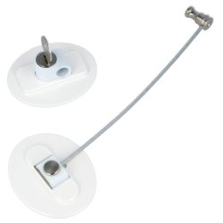 Vindue & Skabssikring V6 med Kabel og Ngle - Hvid