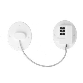 Vindue & Skabssikring V7 med Kabel og Kode - Hvid