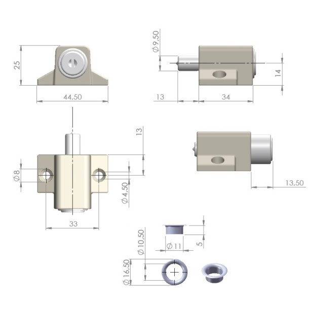 Vinduesl�s "Safe" Forkromet