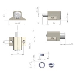 Vinduesl�s "Safe" Hvid - Samme N�gle (D20)