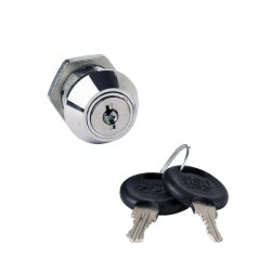 Tryk Skabsls "Abas" 19x19mm - Forniklet - Samme Ngle