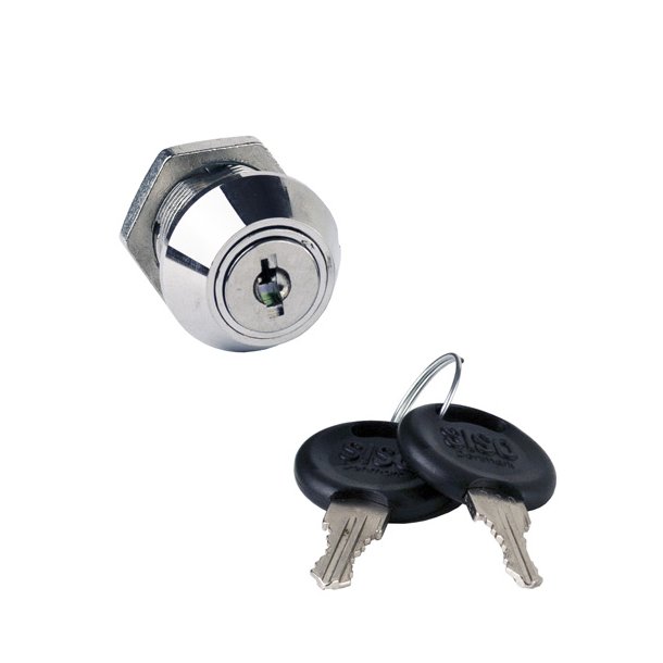 Tryk Skabsls "Abas" 19x19mm - Forniklet - Samme Ngle