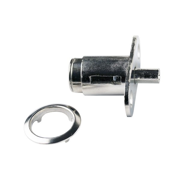 Tryk Skabsls "Myles" 19x22mm - Forniklet