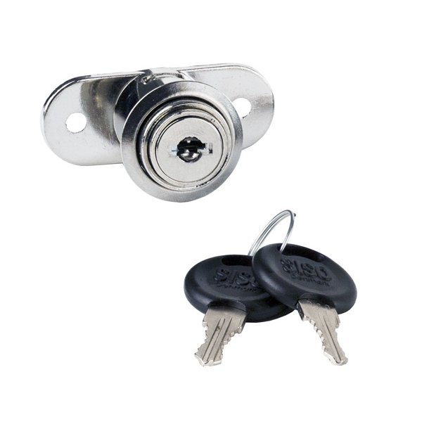 Tryk Skabsls "Nestor" 19x23mm - Forniklet - Samme Ngle