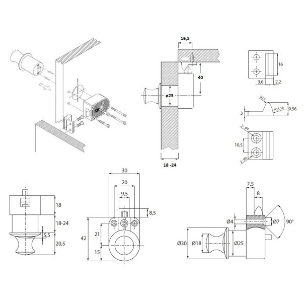 Campingvogn Trykls "Freya" - 18-24mm Front - Alu Look