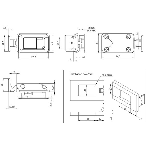 Campingvogn Trkgreb "Vidar " - 12-14mm Front - Forkromet