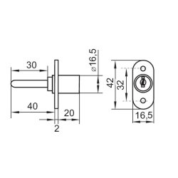Centralls "Dione" 16,5x20mm - Sort - Samme Ngle