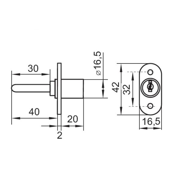 Centralls "Dione" 16,5x20mm - Sort - Samme Ngle
