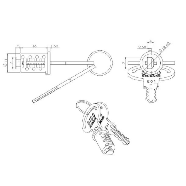 Ls Cylinder til System #J11 - Samme Ngle #E01