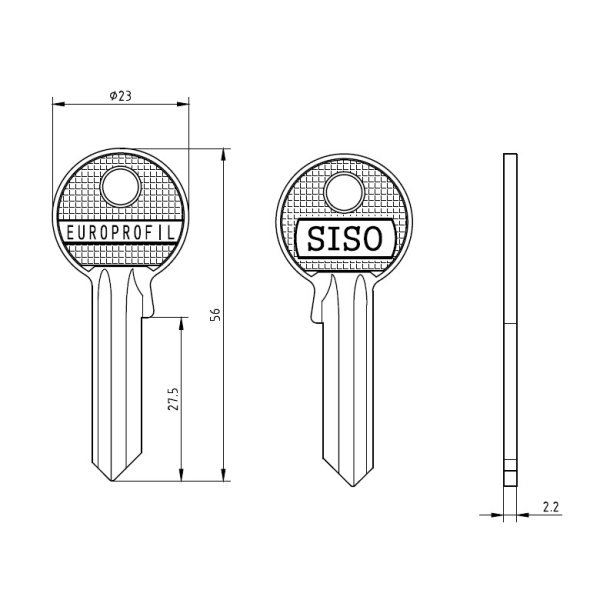 Hovedngle M3 til Profilcylinder