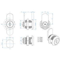 Skabsls "Zeus" 19x25mm - Forkromet