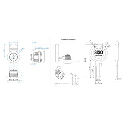 Skabsls "Zeus" 19x16mm - Forkromet