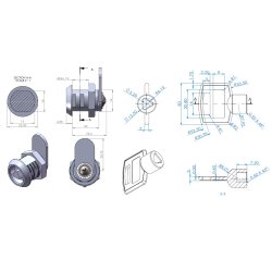 Tryk Skabsls "Hydra" 19x20mm - Trekant Ngle