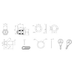 Skabsls "Cronus" 18x20mm - Forkromet