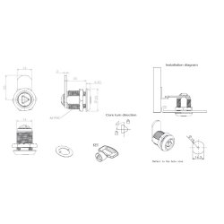 Tryk Skabsls "Hydra" 19x25mm - Trekant Ngle