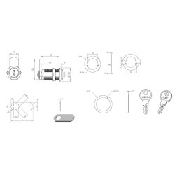 Skabsl�s "Cronus" �18x30mm - Forkromet