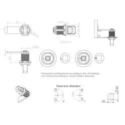 Skabsls "Roto" til Hngels 22x25mm - Forkromet