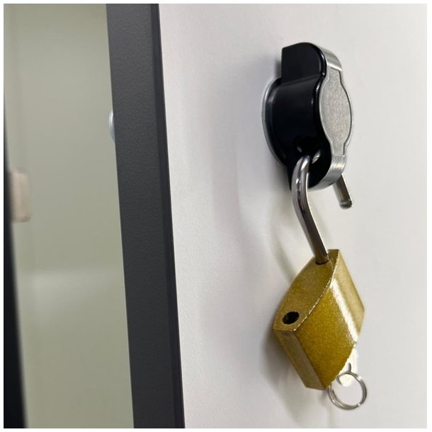 Skabsls til Hngels 19x25mm - Venstre - Sort