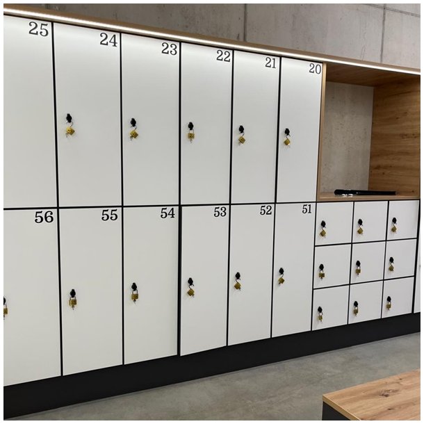 Skabsls til Hngels 19x20mm - Venstre - Sort