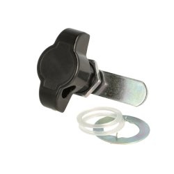 Skabsls til Hngels 19x20mm - Venstre - Sort