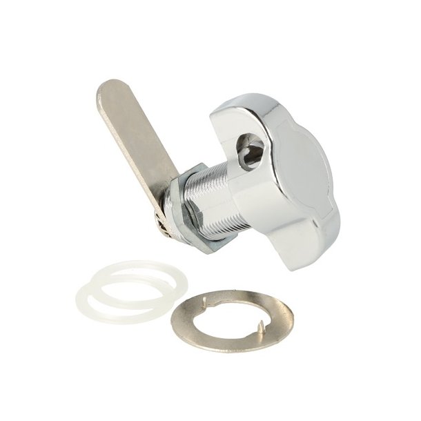 Skabsls til Hngels 19x25mm - Hjre - Forkromet