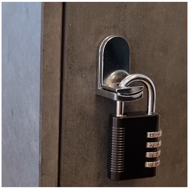 Skabsls til Hngels 19x34mm - Forkromet