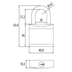 Hngels 40mm med Sort Plastik Kappe