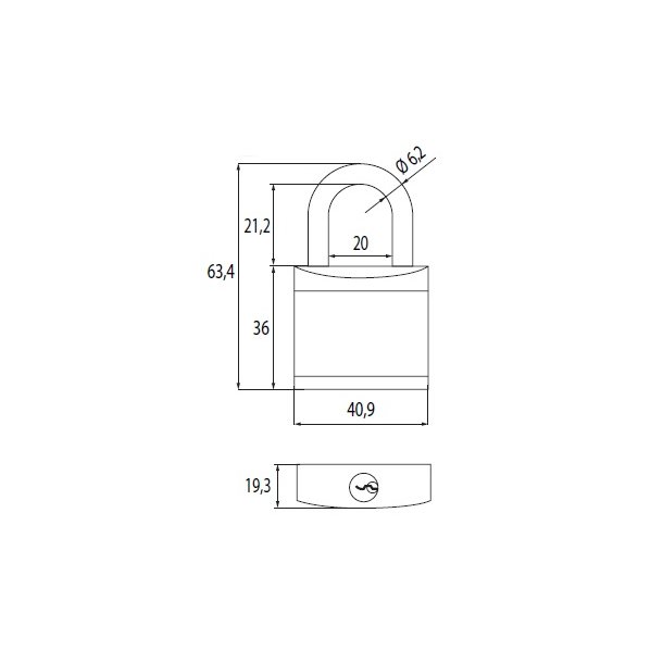 Hngels 40mm med Sort Plastik Kappe