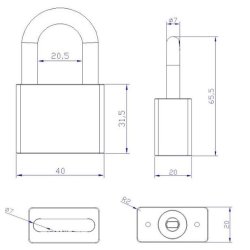 Hngels 40mm med Hovedngle Funktion - Messing