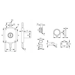 Paskvills "Alger" -  19x22mm - uden Lsestnger