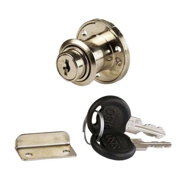 Klapl�s "Hector" med Flange �19x20mm - Forniklet
