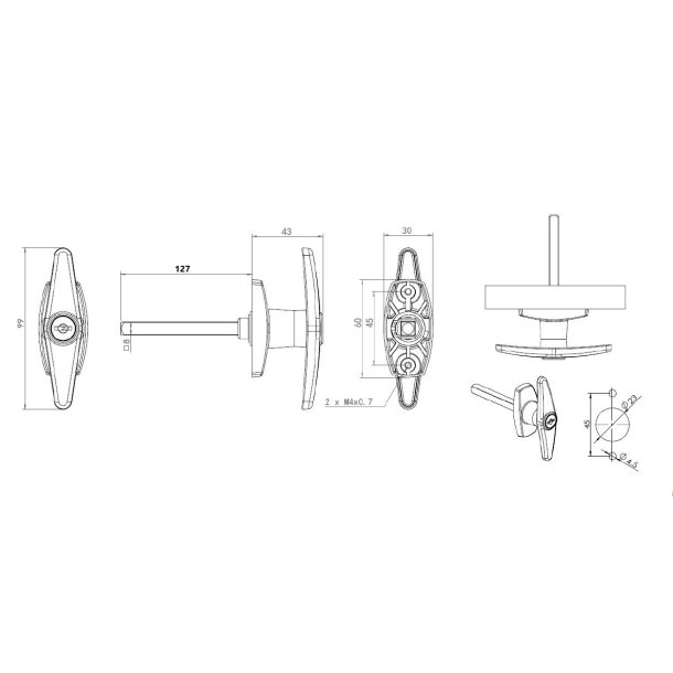 Garagegreb - Forkromet -  til Bag Montering