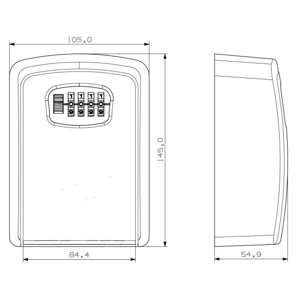 Ngleboks XL med Kodels - 4 Cifre