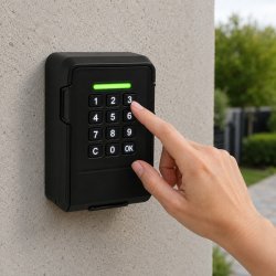 Elektronisk N�gleboks med Kode, Bluetooth & Wifi (Tilk�b)