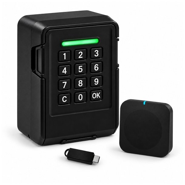 Elektronisk N�gleboks med Kode, Bluetooth & Wifi (Tilk�b)