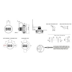 Kodels "Atlas" med 3 Hjul - 19x16mm - Sort - Hjre