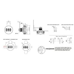 Kodels "Atlas" med 3 Hjul - 19x20mm - Sort - Hjre