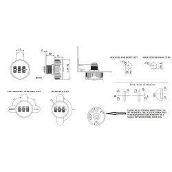 Kodels "Atlas" med 3 Hjul - 19x20mm - Forkromet - Venstre