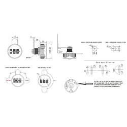 Kodels "Atlas" med 3 Hjul - 19x25mm - Forkromet - Hjre