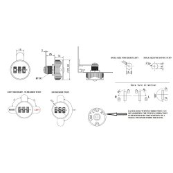 Kodels "Atlas" med 3 Hjul - 19x25mm - Sort - Venstre