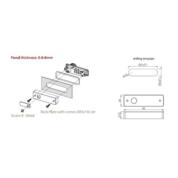 Underlagsplade til Tr�l�ger 0,8-8mm til "Helios" Kodel�s