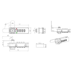 Kodels "Circe"med 4 Hjul - 77x24mm - Hjre - Faste Brugere